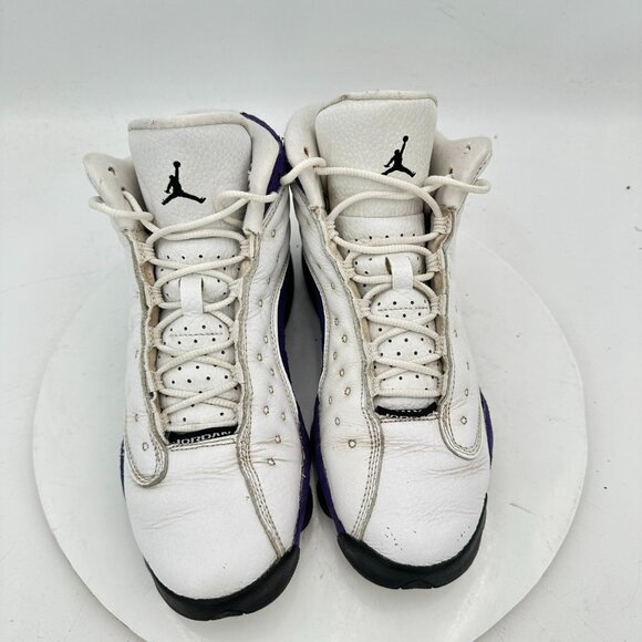 Nike Air Jordan 13 Retro Lakers Youth Size 6.5Y Women 8 884129-105 White Shoes - Picture 3 of 11